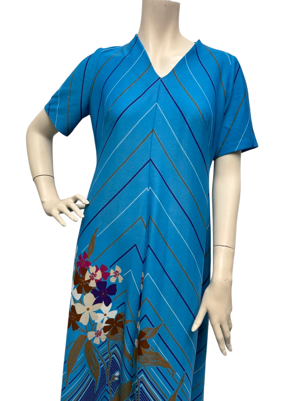Onbekend Jurk maat 40 Blauw en multicolor