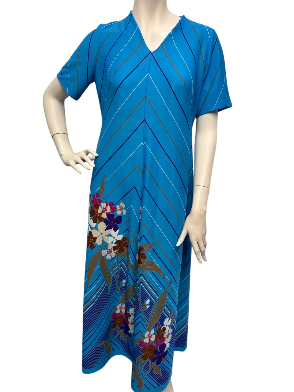 Onbekend Jurk maat 40 Blauw en multicolor
