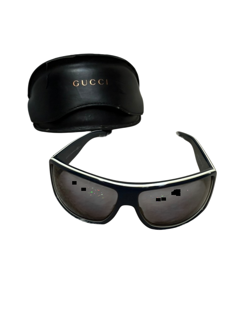 Gucci Zonnebril maat M Donkerblauw; wit