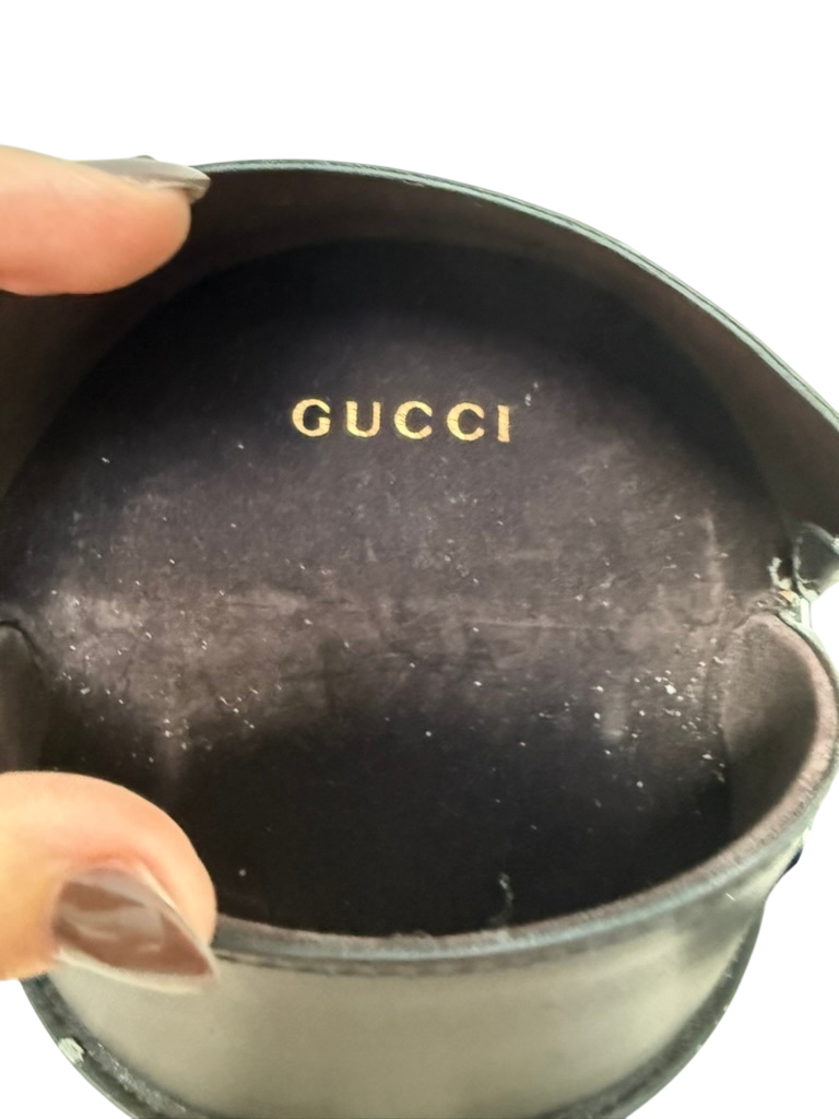 Gucci Zonnebril maat M Donkerblauw; wit