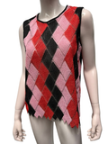 SPORTMAX Top maat M Roze, Zwart, Rood