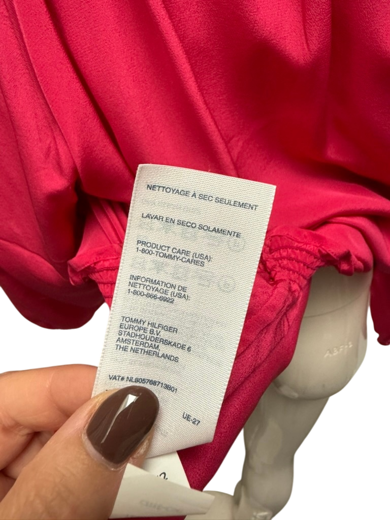 Tommy Hilfiger Blouse zijde maat S roze