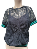 days Blouse maat S donkerblauw