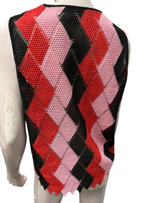 SPORTMAX Top maat M Roze, Zwart, Rood