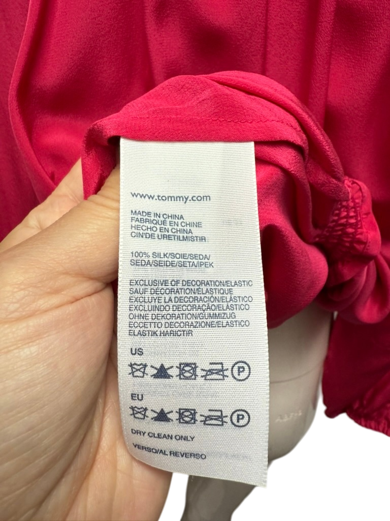 Tommy Hilfiger Blouse zijde maat S roze