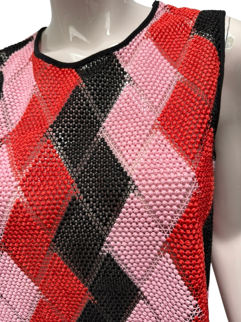 SPORTMAX Top maat M Roze, Zwart, Rood