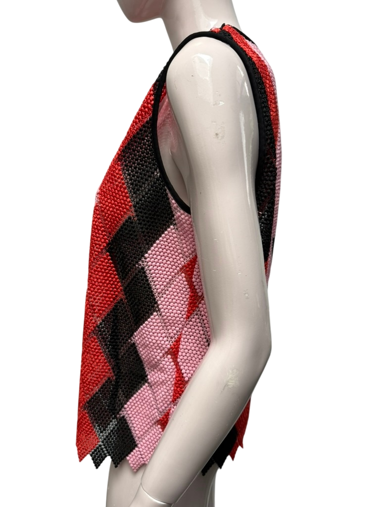 SPORTMAX Top maat M Roze, Zwart, Rood