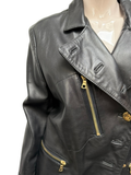 BLACKY DRESS leren jas maat 40 zwart