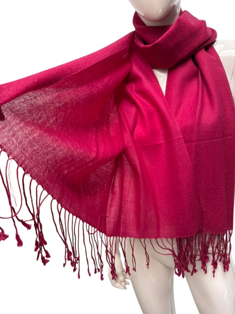 pashmina Sjaal maat Fuchsiaroze