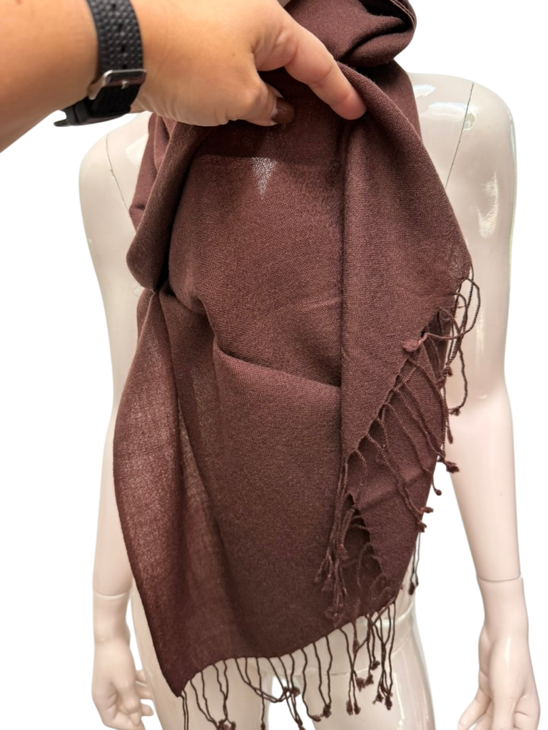 pashmina Sjaal maat Bruin