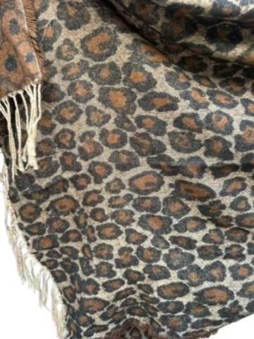 Sjaal (bruin, zwart, beige)