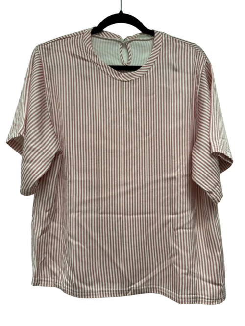 American Vintage Top maat L roze; wit