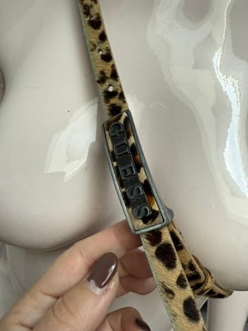 Guess Riem maat 90 cm Bruin luipaard
