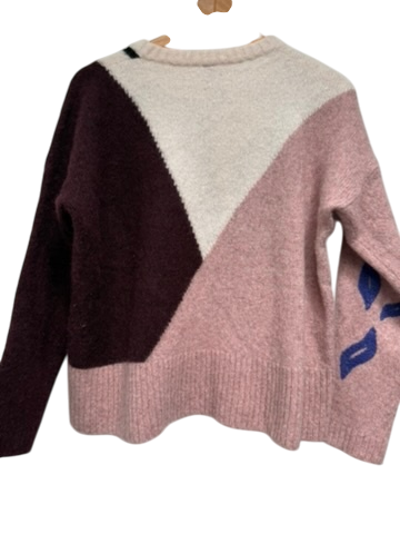 Marc Cain Trui maat L Multicolor (roze, zwart, blauw, groen, crème, bruin)