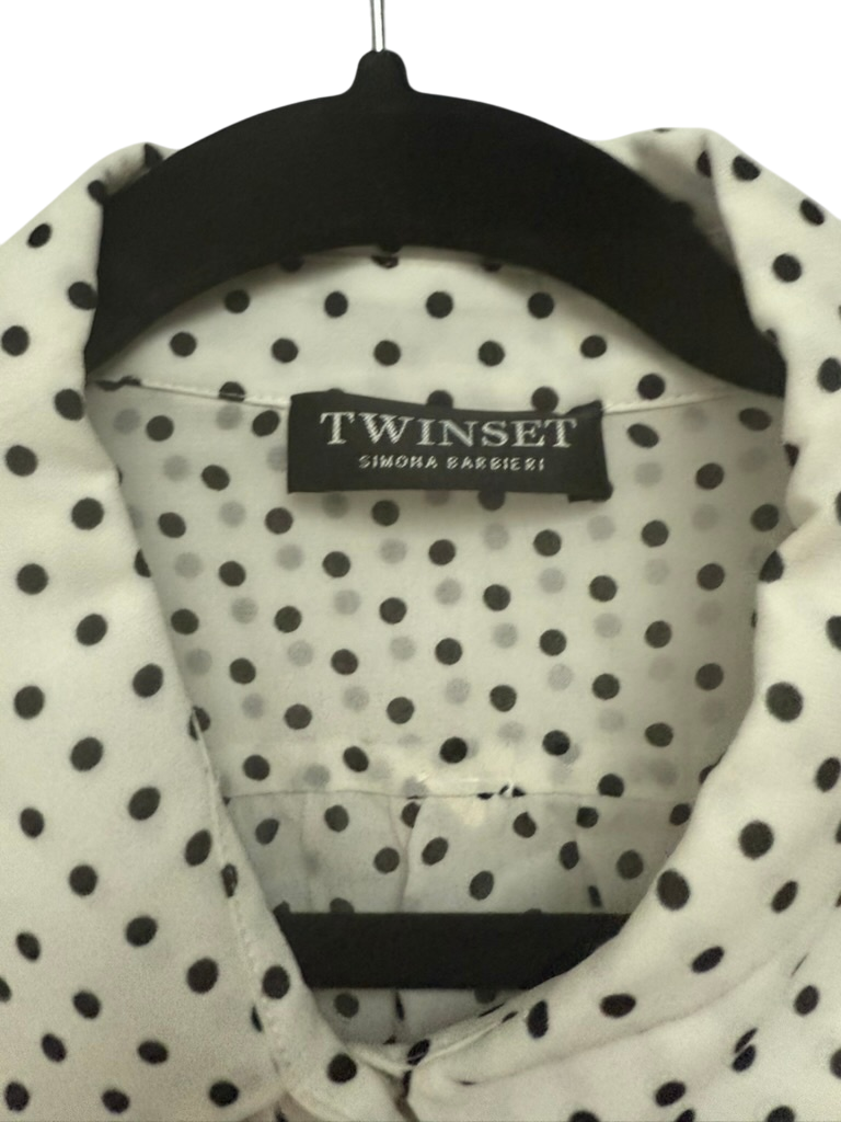 Twinset Simona Barbieri Blouse maat IT 48 (NL 42) creme; zwart
