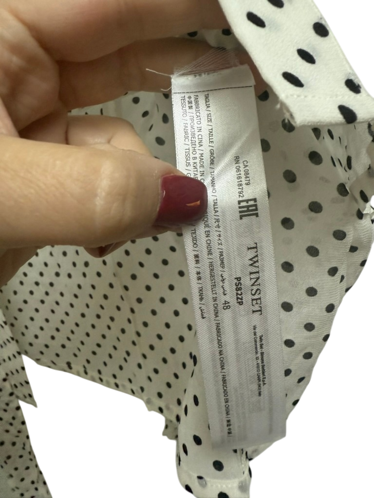 Twinset Simona Barbieri Blouse maat IT 48 (NL 42) creme; zwart