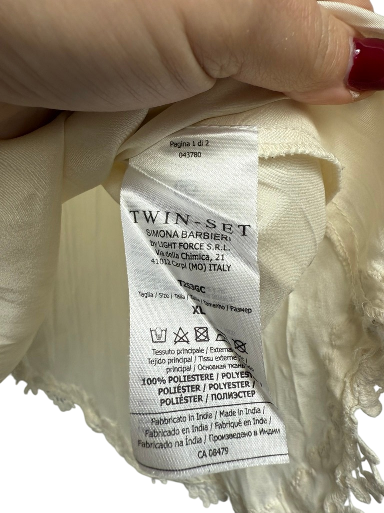 Twinset Simona Barbieri top maat XL Ivoor