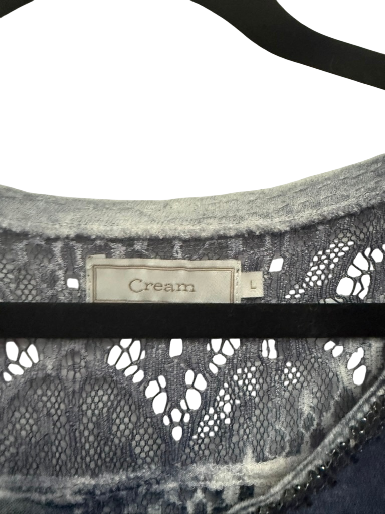 Cream Top maat L blauw