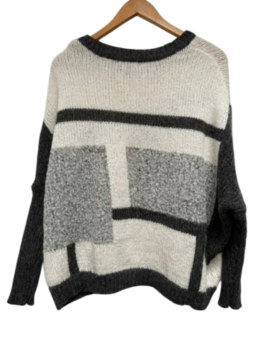 Mango Trui maat M Multicolor (beige, grijs en zwart)