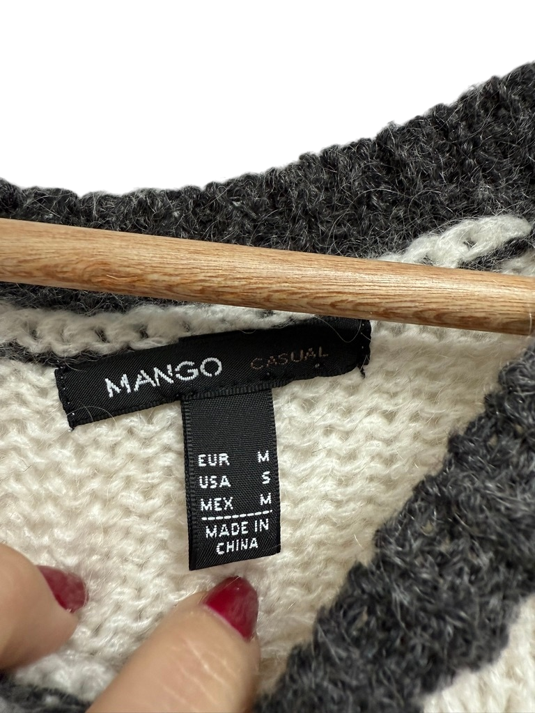 Mango Trui maat M Multicolor (beige, grijs en zwart)