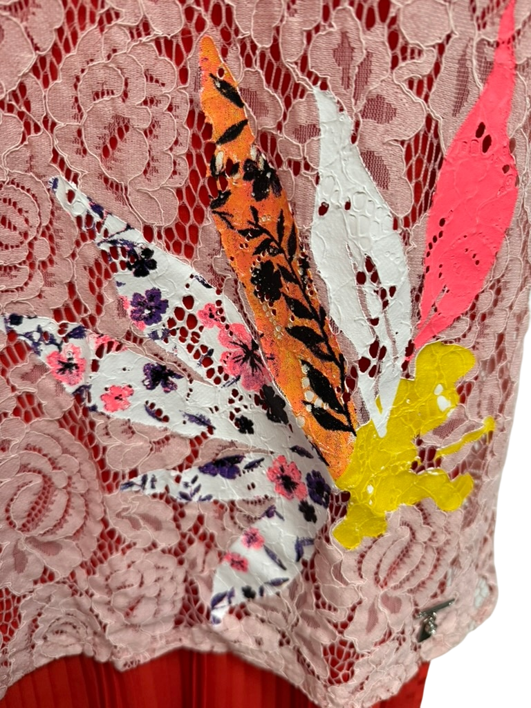 Sportalm Jurk maat 34 Roze en rood