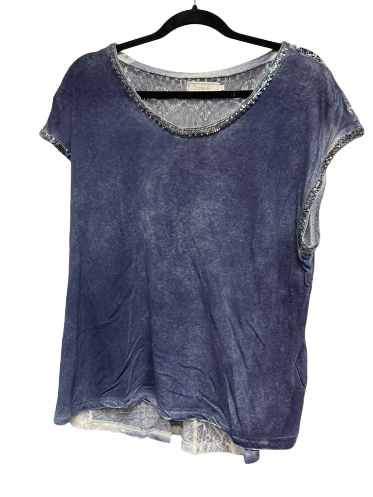 Cream Top maat L blauw
