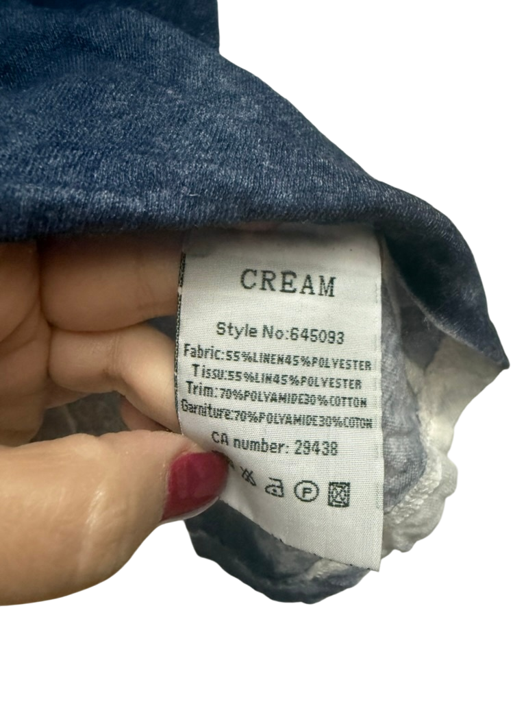 Cream Top maat L blauw