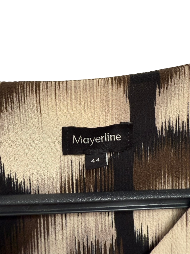 Mayerline Blouse maat 44 Beige, zwart en bruin