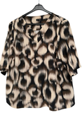 Mayerline Blouse maat 44 Beige, zwart en bruin