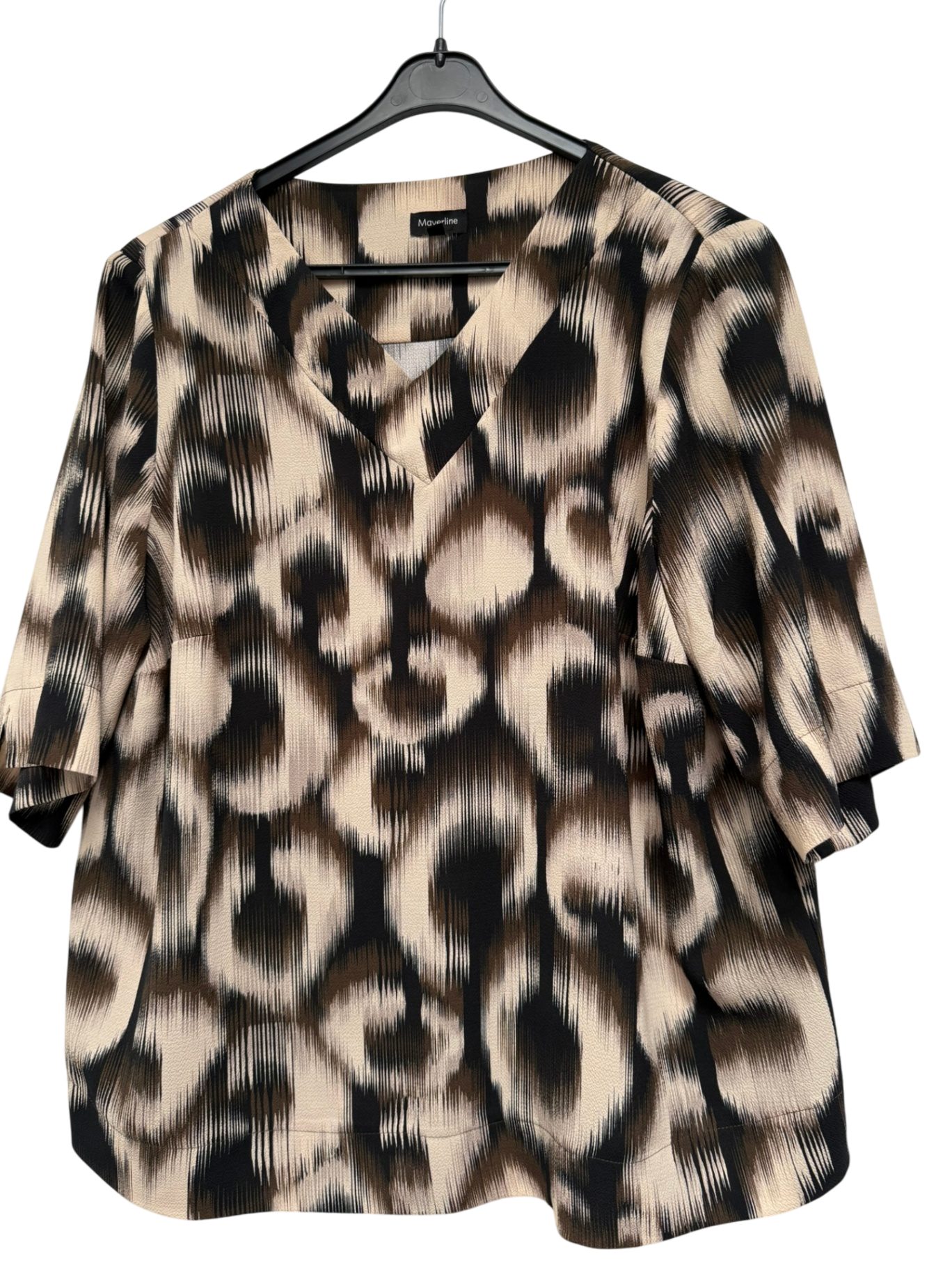 Mayerline Blouse maat 44 Beige, zwart en bruin