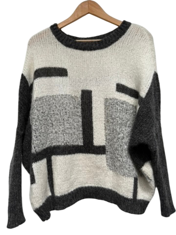 Mango Trui maat M Multicolor (beige, grijs en zwart)