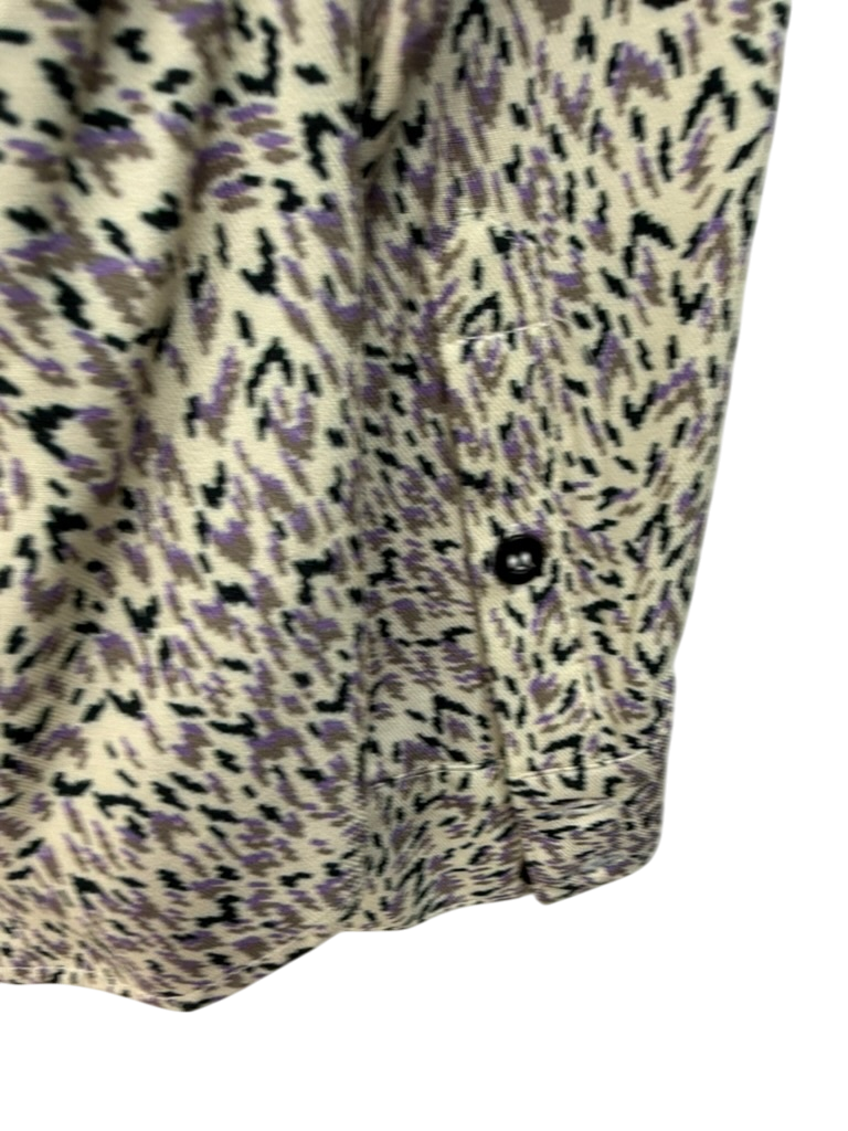 Janice Blouse maat 36 Beige met zwart patroon