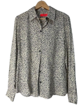 Janice Blouse maat 36 Beige met zwart patroon