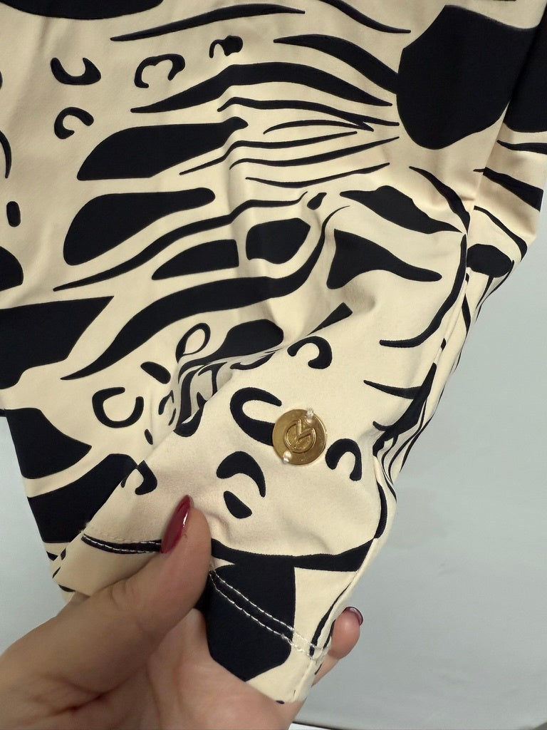 Y-conic Jurk maat S Beige en zwart