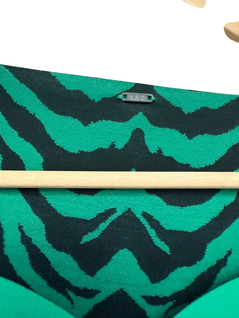 Lizzy & Coco Jurk maat 38 groen, zwart