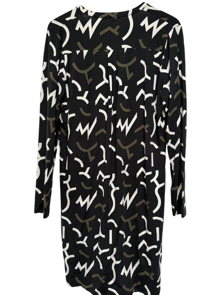 Zoso Jurk maat M Zwart met wit en grijs patroon