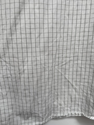 Donaldson Blouse maat 44 Wit met een fijn grijs geruit patroon