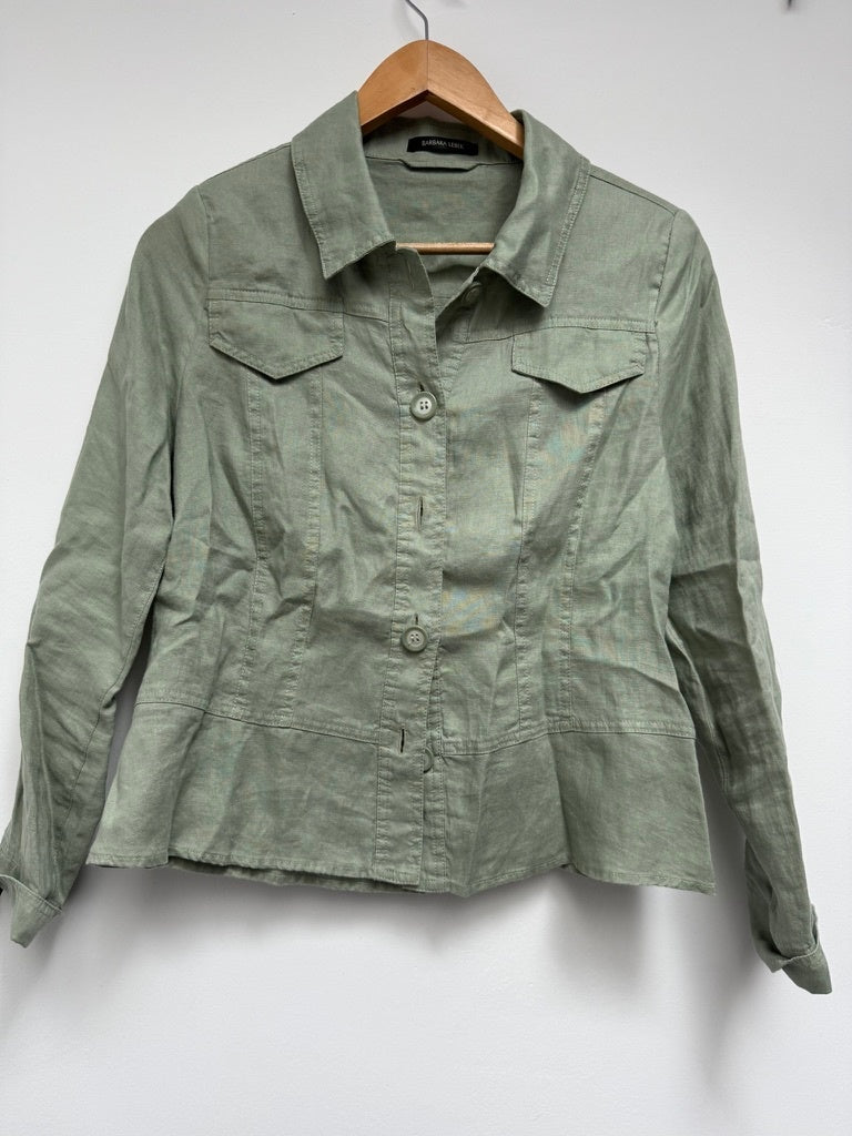 Barbara Lebek Jas/Blouse maat 38 Groen