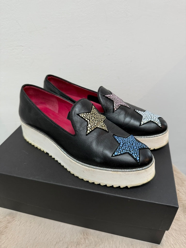 Alberto Gozzi Schoenen maat 37 Zwart met gekleurde sterretjes