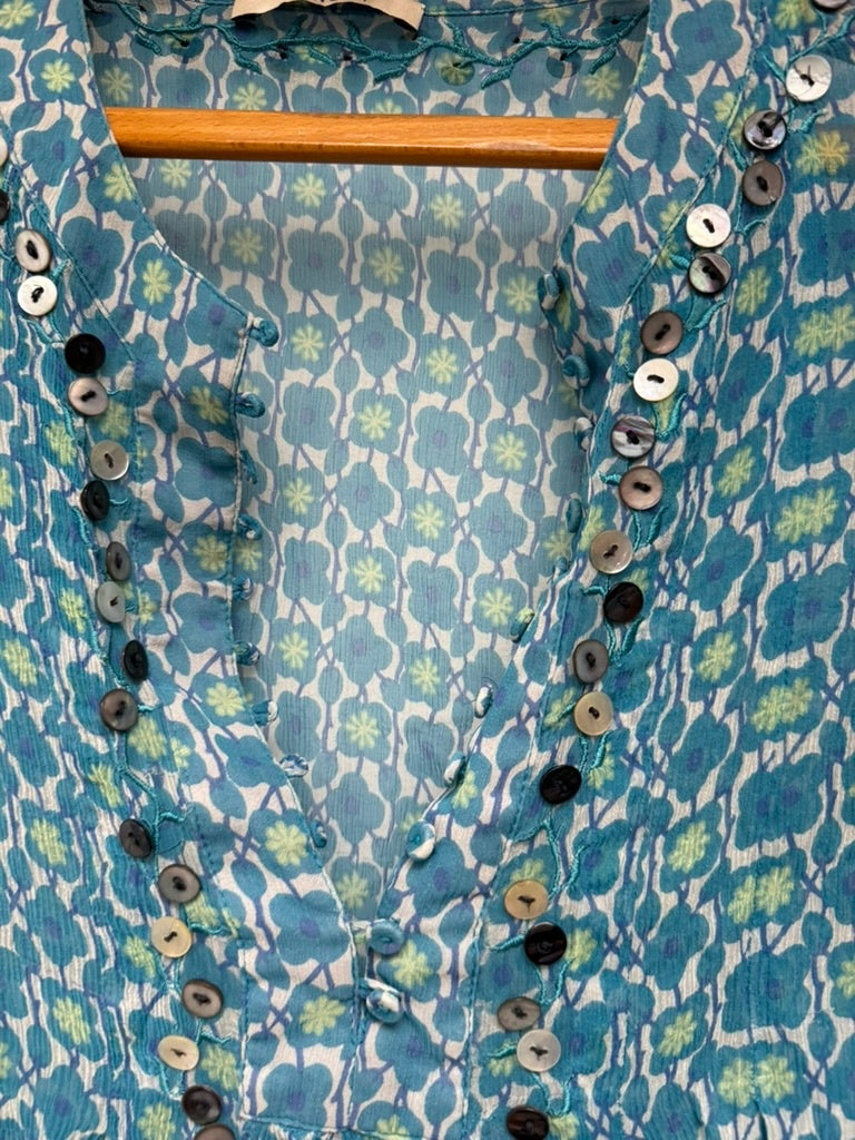 Zenggi Top zijde maat S blauw