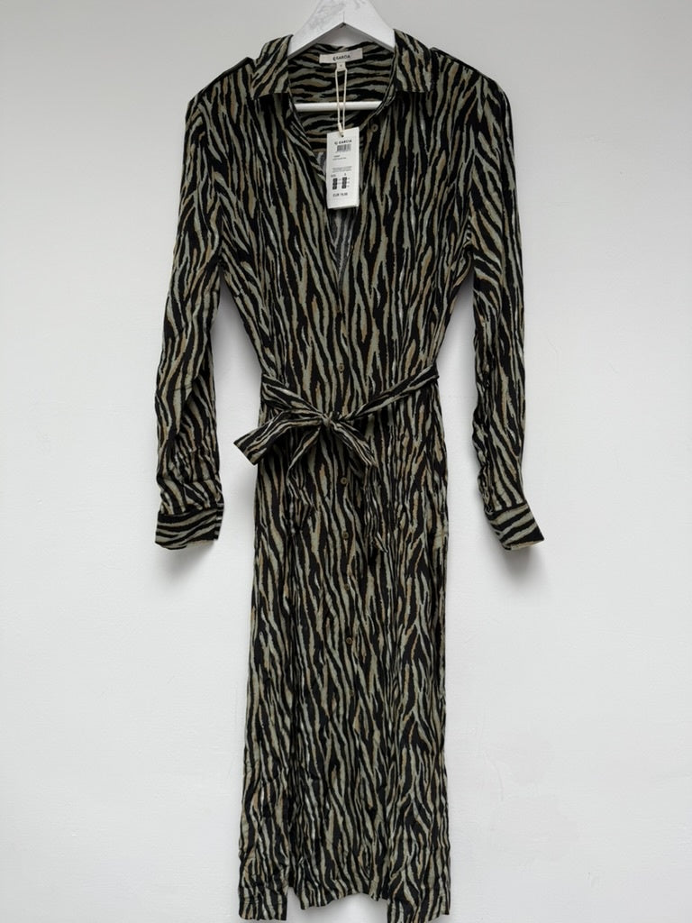 Garcia Jurk/Trui maat S groen, zwart