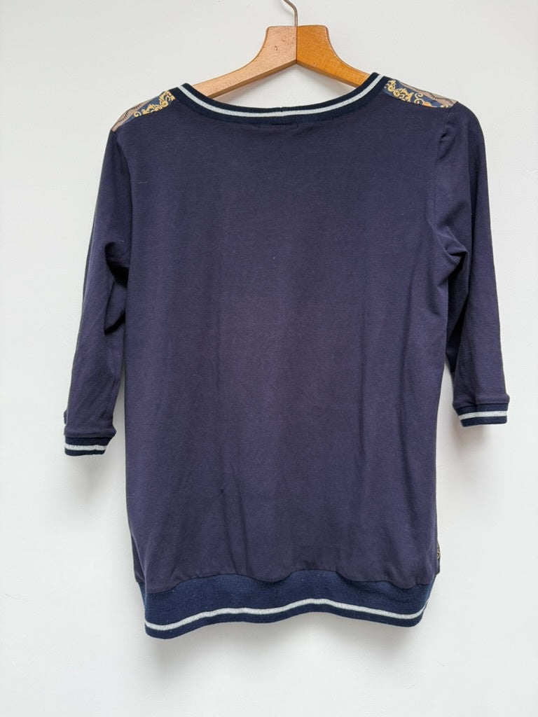 Mucho Gusto Top maat L donkerblauw