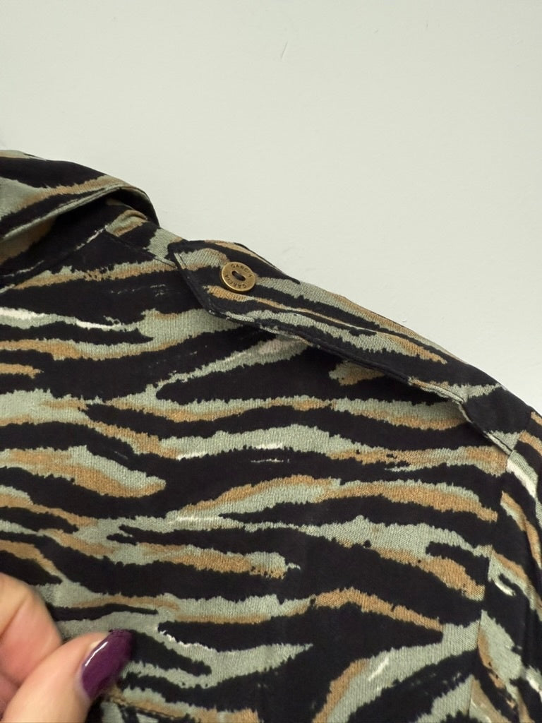 Garcia Jurk/Trui maat S groen, zwart