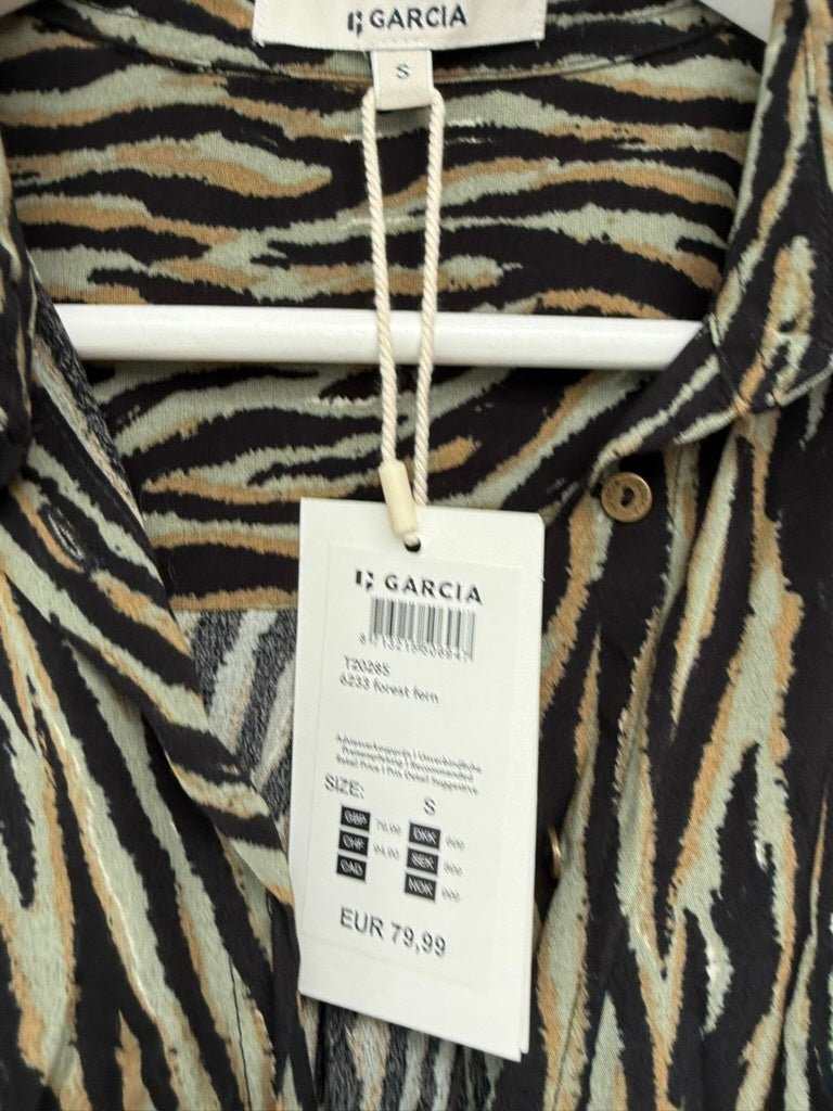 Garcia Jurk/Trui maat S groen, zwart