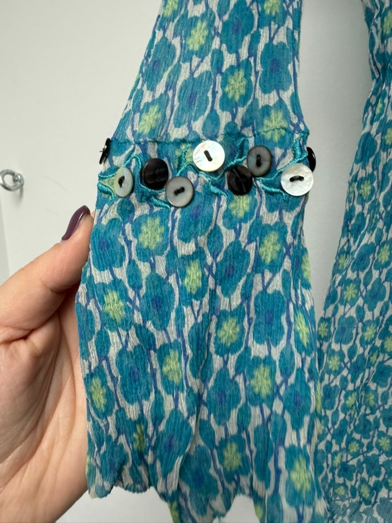 Zenggi Top zijde maat S blauw