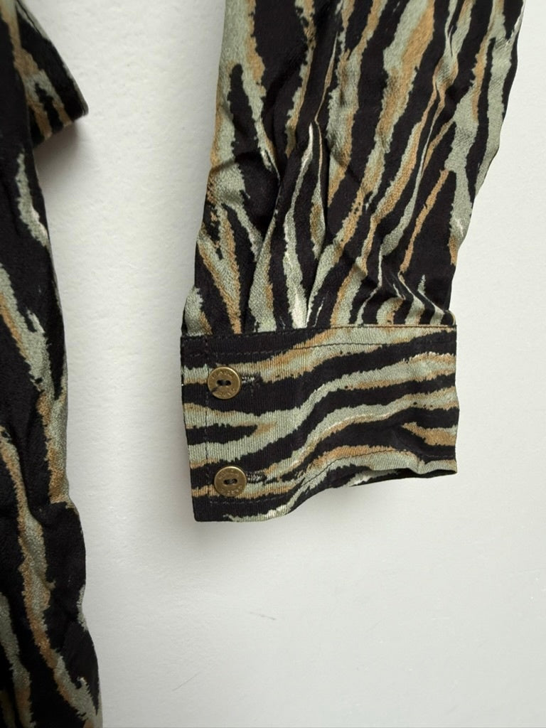 Garcia Jurk/Trui maat S groen, zwart