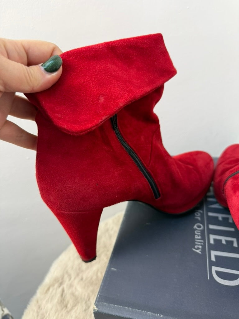 Manfield Enkellaarsjes maat 41 Rood