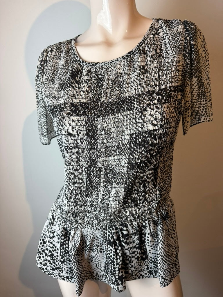 KAREN MILLEN Blouse maat 36 Zwart en wit