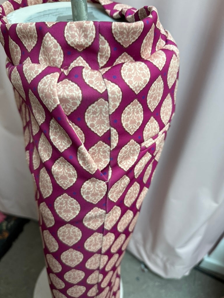 Corel Amsterdam Broek maat 36 Fuchsia met goudkleurig patroon