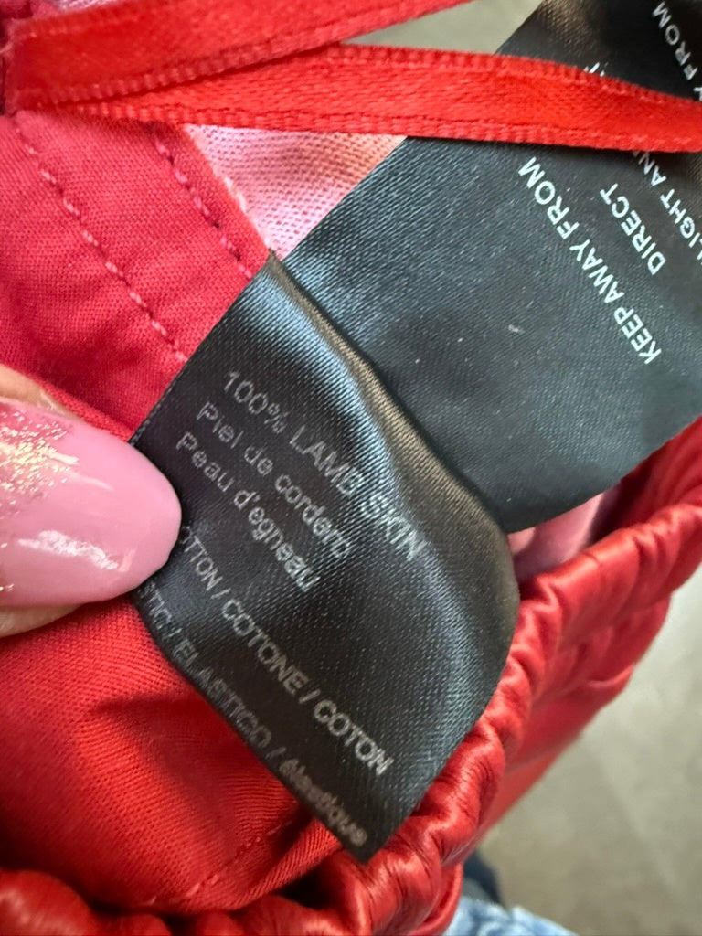 Suite 22 Leren Broek maat 36 Rood